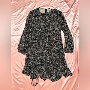 SHEIN Black and White Floral Dress